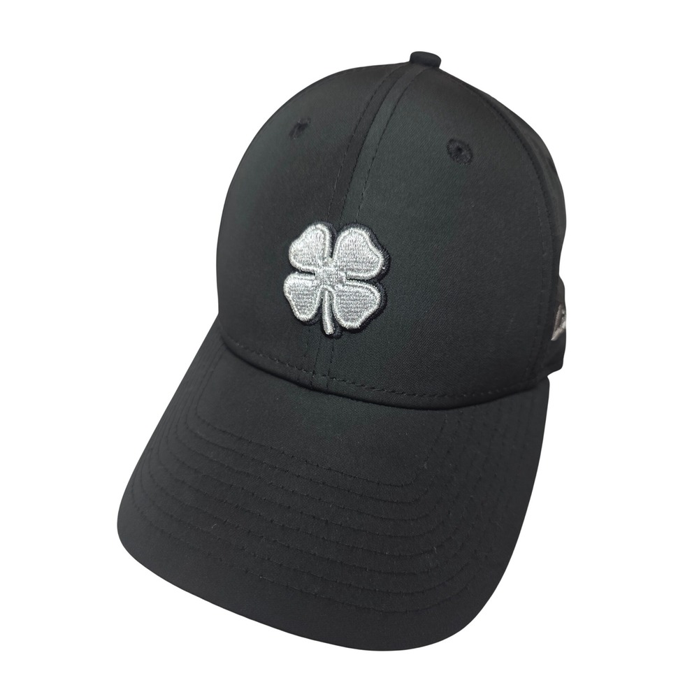 Black Clover Live Lucky Baseball Cap Adjustable Bungee Hat Black Silver Logo